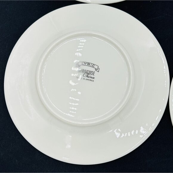 Syracuse China Lyric Pattern 6.25" Dessert/Bread Plates Vintage MCM Set of 4 - Picture 12 of 14